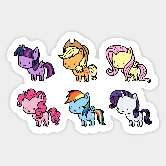 MLP Mane6 chibi Sticker by Drawirm